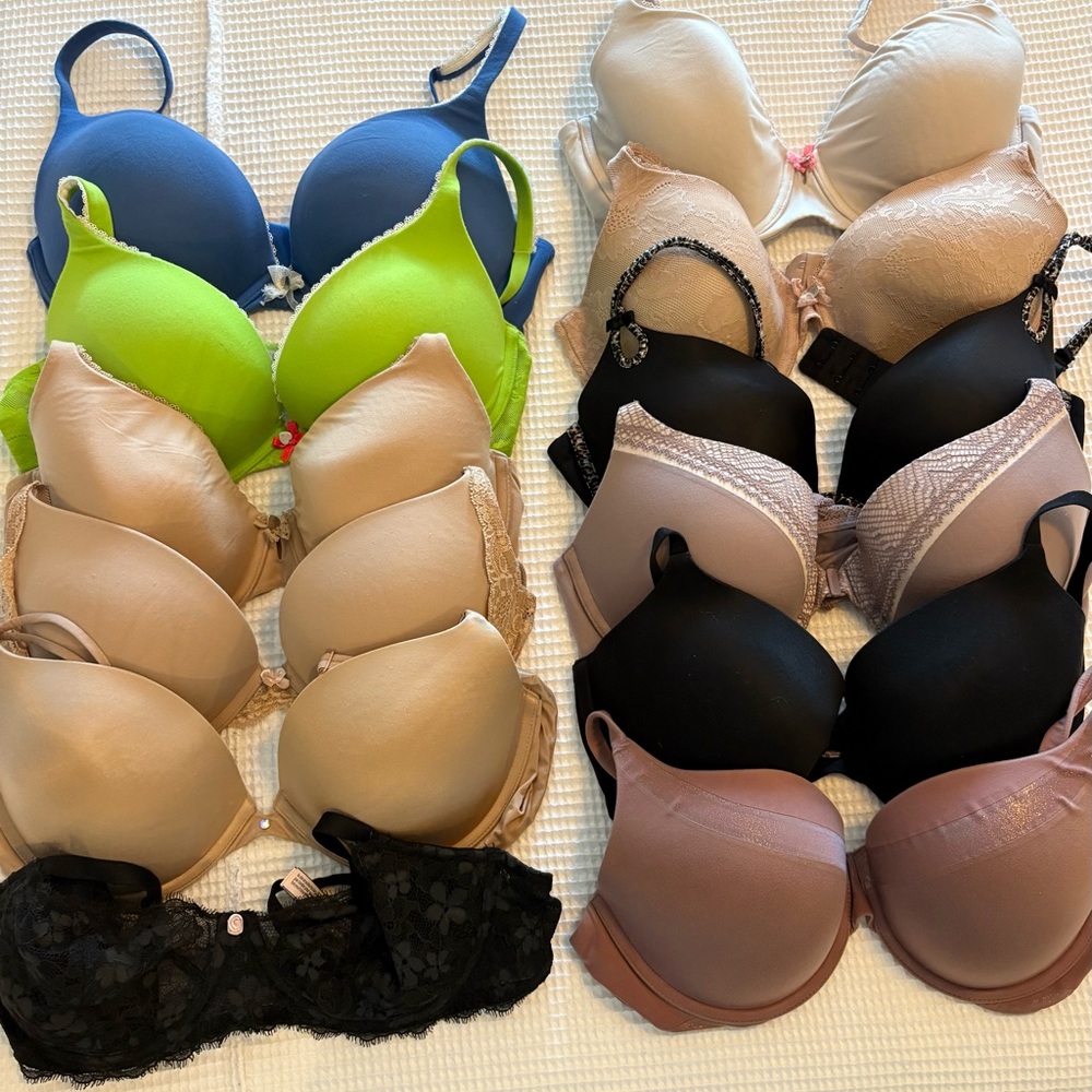 Victoria's Secret Black and Cream Bras Intimates Collection